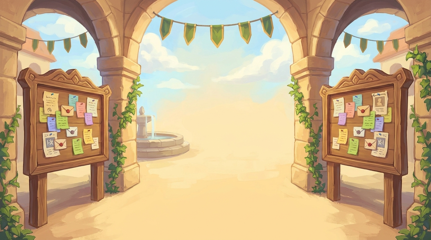 The town square and forums of RSRealm